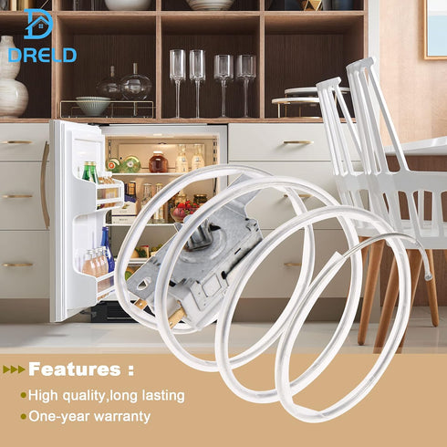 DRELD 2198202 Refrigerator Cold Control Thermostat, Replacement for Whirlpool, Kenmore Refrigerators, Replaces 2161284 2198201 PS11739232 AP6006166 WP2198202