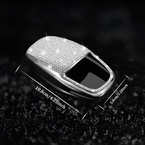 TOMALL Bling Car Gear Shift Knob Cover Compatible with Dodge Charger Challenger Bling Auto Shift Gear Knob Head Cover Crystal Interior Trim for Ca...