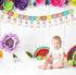 Kitticcino Mexican Fiesta 1st Birthday Photo Banner Papel Picado UNO Mexican Photo Banner Fiesta Monthly Banner Garland Baby Newborn to 12 Month C...
