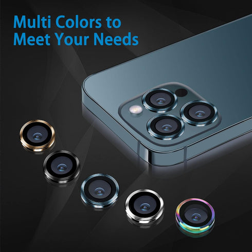 Compatible with iPhone 12 Pro Max Camera Lens Protector, Anti-Scratch 9H Tempered Glass Metal Camera Screen Protector Shockproof Cover for 12 Max ...