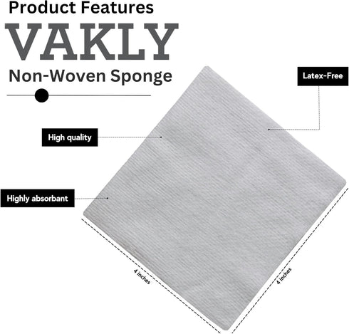 Non-Sterile Surgical Gauze Pad - Non-Woven 4 Ply Highly Absorbent Gauze Pad Dressing Sponges- Great for First Aid Medical, Dental and Wound Care, ...