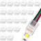 RGB LED Light Strip Connectors 20 Waterproof LED Adapter Connectors Transparent Solderless LED Light Strip Connectors for Strip Light Unwired Gapl...