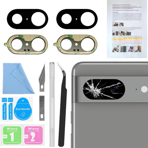 2 PCS for ASDAWN Back Rear Camera Lens Glass Replacement for Google Pixel 8 with Pre-Installed Adhesive, 6.2 Inches Pixel 8 Back camera Lens Glass...