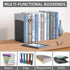 VFINE Bookends 1 Pair, Bookends for Shelves, Metal Black Book Ends for Shelves, Book Ends for Heavy Books, Book Shelf Holder for Home Office...