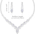 Yolev Bridal Wedding Jewelry Sets Bride Rhinestone Necklace Earrings Set Prom Jewelry Set Party Jewelry Set for Women...
