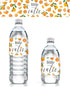 Orange Little Cutie Baby Shower Water Bottle Labels, Waterproof Stickers for Water Bottles - 24 Count...
