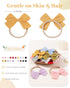 jollybows 20pcs Baby Girls Nylon Hair Bows Headbands Linen Hair Bands Elastic Hair Accessories for Kids Infants Newborn...