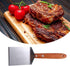Stainless Steel Spatula Pancake Baking Fried Cooking Turner,Wood Handle for Cast Iron Skillet,Hamburger Spatula for DIY Kitchen Accessories...