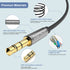 Headphone Extension Cable,3.5mm TRS Male to Female Stereo Extension Cord Adapter,1/8 Male to 1/8 Female Audio Aux Jack Extender for Amplifiers, Gu...