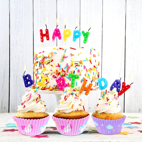 ASTARON 200 Pcs Cupcake Liners for Party Cup Cake Baking Cups Cupcake Case Rainbow Cup Cake Liners for Decorations Girl Kids Birthday Supplies (Li...