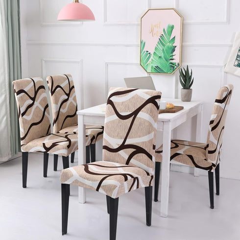 HZDHCLH Chair Covers for Dining Room Set of 4,Stretch Spandex Parsons Chair Slipcovers,Washable Anti-dust Chair Seat Covers for Kitchen,Wedding,Pa...