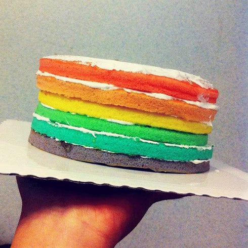 Webake Rainbow Cake Pans, 6 Inch Round Silicone Baking Pans, Set of 6, Great for Jumbo Whoopie Pie, Vegetable Pancakes, Taco Shells, Pizza Crust, ...
