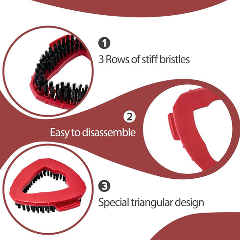 2PCS Spin Mop Scrub Brush Head Compatible with EasyWring 1 Tank System, Floor Scrubber Mop Replace Head, Hard Bristle Cleaning Brush for Bathroom,...
