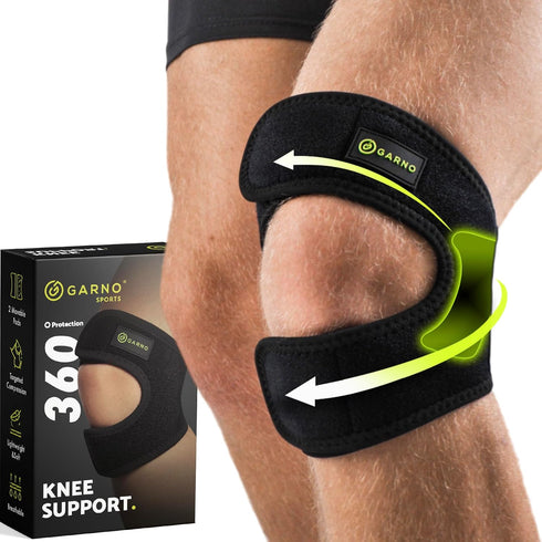 GARNO Knee Brace for Men and Women, Adjustable Neoprene Stabilizer for Meniscus Tear, Arthritis, Tendonitis, MCL, ACL, Pain Relief & Recovery, Ten...