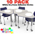 Table Spots Dry Erase Dots for Classroom Tables | Premium Vinyl No Staining! No Shadowing! 10 Pack, Large 12" Circles, White, Whiteboard...