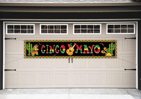 Mexican Cinco De Mayo Fence Banner Cinco de Mayo Fence Decoration Mexican Theme Hanging Sign Banner Mexican Fiesta Welcome Porch Sign Party Holida...