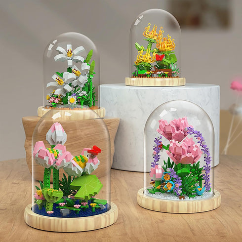 Flower Bouquet Building Set, Mini Bricks Building Blocks Artificial Flowers, DIY Decoration Home, 659 Pieces Botanical Collection Building Toys fo...