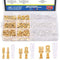 Glarks 720Pcs 2.8mm 4.8mm 6.3mm Male and Female Wire Spade Connector and Insulating Sleeve Assortment Kit Copper Wire Crimp Terminal Block with Ny...
