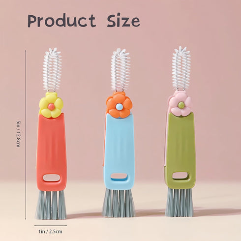 3 in 1 Cup Lid Cleaning Brush, Crevice Cleaning Brush, Cup Lid Cleaner for Bottle Gap Tight Spaces Cup, Water Bottle Lid Cleaner (3 PCS)...