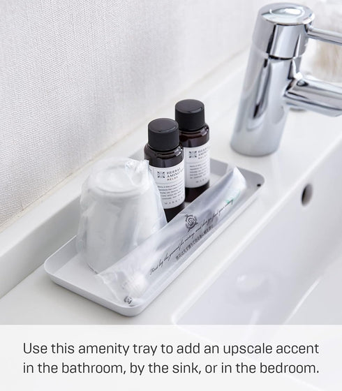 Yamazaki Home Space Saving Vanity Tray | Steel, Flat, White...