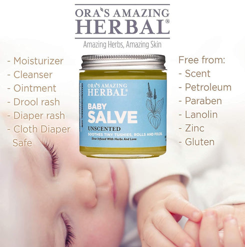 Baby Salve, Diaper Balm Ointment, Newborn Salve, Natural Baby Cream with Calendula, 1 oz Travel Size, Ora's Amazing Herbal...