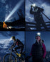 Headlamp Rechargeable 2PCS, 1200 Lumen Super Bright LED Flashlight with Motion Sensor for Adults and Kids- Camping Accessories Gear, Waterproof fo...