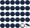 BENECREAT 32 Sets 0.67Inch Baseball Cap Button Top Replacement Hats Buttons, Prussian Blue Cloth Covered Hat Button for Hat Replacement Repair Jea...