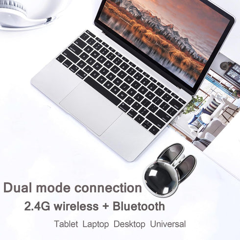 Wireless Mouse Cute Bunny Bluetooth Dual-Mode Computer Mouse Small Quiet USB Optical Silent Kawaii Rabbit Travel Cordless Mice for PC Laptop Compu...