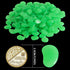 150 PCS Luminous Stones - Green Glow Rocks Decorations DIY Decorative Pebbles for Aquarium Fish Tank Sidewalk Garden Path Patio Terrace Lawn Yard ...