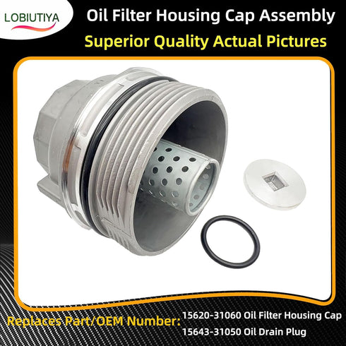 15620-31060 Oil Filter Housing Cap For Toyota 2007-2022 Camry 2010-2022 4Runner 2005-2022 Avalon Fj Cruiser RAV4 and Lexus RX330 Oil Filter Housin...