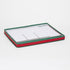 Household Essentials 540RED Holiday China Storage Chest with Lid and Handles, Cocktail Glasses and Red Canvas with Green Trim...
