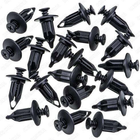 Rexka 20pcs Bumper Cover Retainer Clips 12mm Push Pin Compatible with Chrysler 6502625 07-18 Jeep Wrangler & Wrangler Unlimited JK Dodge Dakota Du...