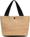 Straw Beach Bag,Women Straw Summer Purse Woven Mini Handbags Straw Tote Bag with Lining Pockets for Daily Use Beach Travel...