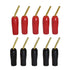 CERRXIAN Gold Plated 2mm Banana Plug Screw Type Audio Speaker Cable Connector Adapter(Black & Red,10-Pack)...