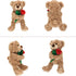 12'' Stuffed Teddy Bear Dolls with Rose, Soft Plush Animal Toys for Valentine's Day Her/Girlfriend Lover Mom Kids Gifts...