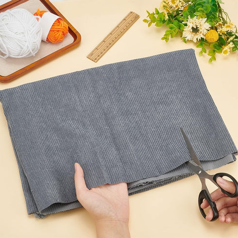 BENECREAT Dark Gray Corduroy Fabric, 39x61 Inch DIY Sewing Crafts Materials Corduroy Upholstery Fabric for Sewing Coat Shirt Dress Pants Costume S...