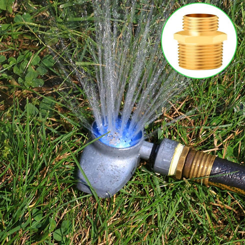 3/4" GHT Male x 1" NPT Male Garden Hose Adapters, Brass Garden Hose Repair Fittings, Water Hose Connector (2 Pack Brass)...