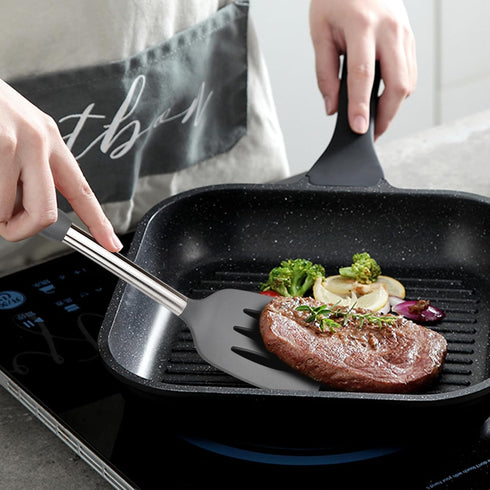 Silicone Spatula,Solid & Slotted Silicone Spatula Set,Non Stick Slotted Kitchen Spatulas,High Heat Resistant BPA Free Cooking Utensils,perfect for...