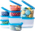 Premium Attached Food Storage Containers, Permanently Attached Plastic Lid, Never Lose & Space Saving Organization (10 Pack)...