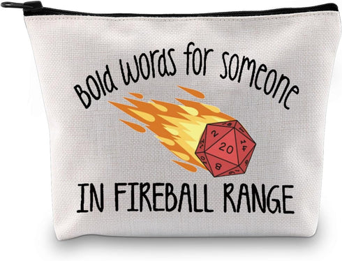 DandD Inspired Gift Role Playing Games Gift D20 Dice Storage Accessories Pouch Bag Gift for RPG DnD Game Players (Bold Words Bag)...
