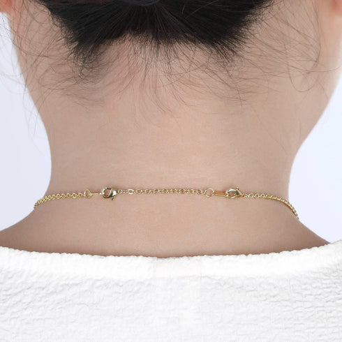 Gold Necklace Extenders Delicate 1",2",3" Inches Necklace Extension Chain Set for Necklaces Chokers Bracelets Anklets,2mm Width Chain Extender wit...