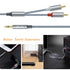 3.5mm to RCA Audio Cable 4ft 2 Male RCA Aux Cord Adapter Headphone Jack Y Splitter for Speaker Stereo Car Subwoofer TV MP3 Laptop Amplifier with N...
