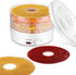 Flexzion Dehydrator Fruit Roll Trays - Round Nonstick Reusable Plastic Dehydrator Sheets (11 7/8 Inch) for Creating Homemade Fruit Leathers, Veget...