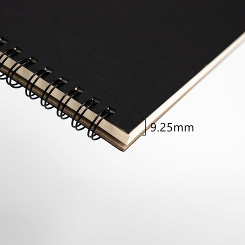 DSTELIN 10 inch x 7.5 inch, 100GSM, Blank Spiral Notebook, 3-Pack, Soft Cover, Sketch book, 100 Pages / 50 Sheets, with writing backboard, (Black)...