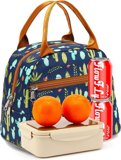 FlowFly Insulated Lunch Cooler Bag - Tote Bag Organizer for Women/Men, Cactus...