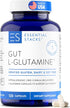 Essential Stacks Gut L-Glutamine Capsules 1000mg (Made in USA) - Gluten, Dairy & Soy Free, Non-GMO L Glutamine for Gut Health - 60 Serves (120 Cap...