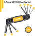 Topline 25-Piece Folding Allen Wrench Set, SAE, Metric, Torx Hex Key Set Included, 3 Pack Portable Allen Key Set for Basic Home Repair and General...