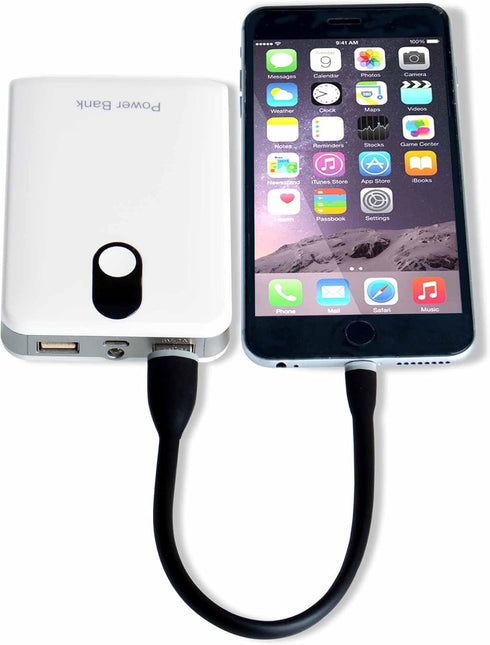 gofanco® Flexible & Durable Silicone Compatible with Apple MFi Certified Charge & sync Cable (Black) for iDevices - 9.8 inches (25cm) (Lightning25...