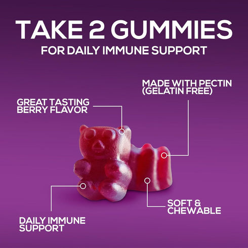 Sambucus Elderberry Gummies for Adults, Teens & Kids - Super Concentrated 35:1 Extract, Equivalent to 4200mg of Elderberries - Daily Immune Suppor...