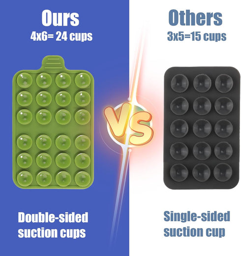 1pc Double-Faced Suction Cup Phone Mount, Silicone Suction Phone Case Sticky Phone Grip Hands-Free Silicone Phone Holder for iPhone & Android for ...